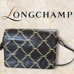 Longchamp Vintage Signature Patterned Shoulder Bag Great Condition